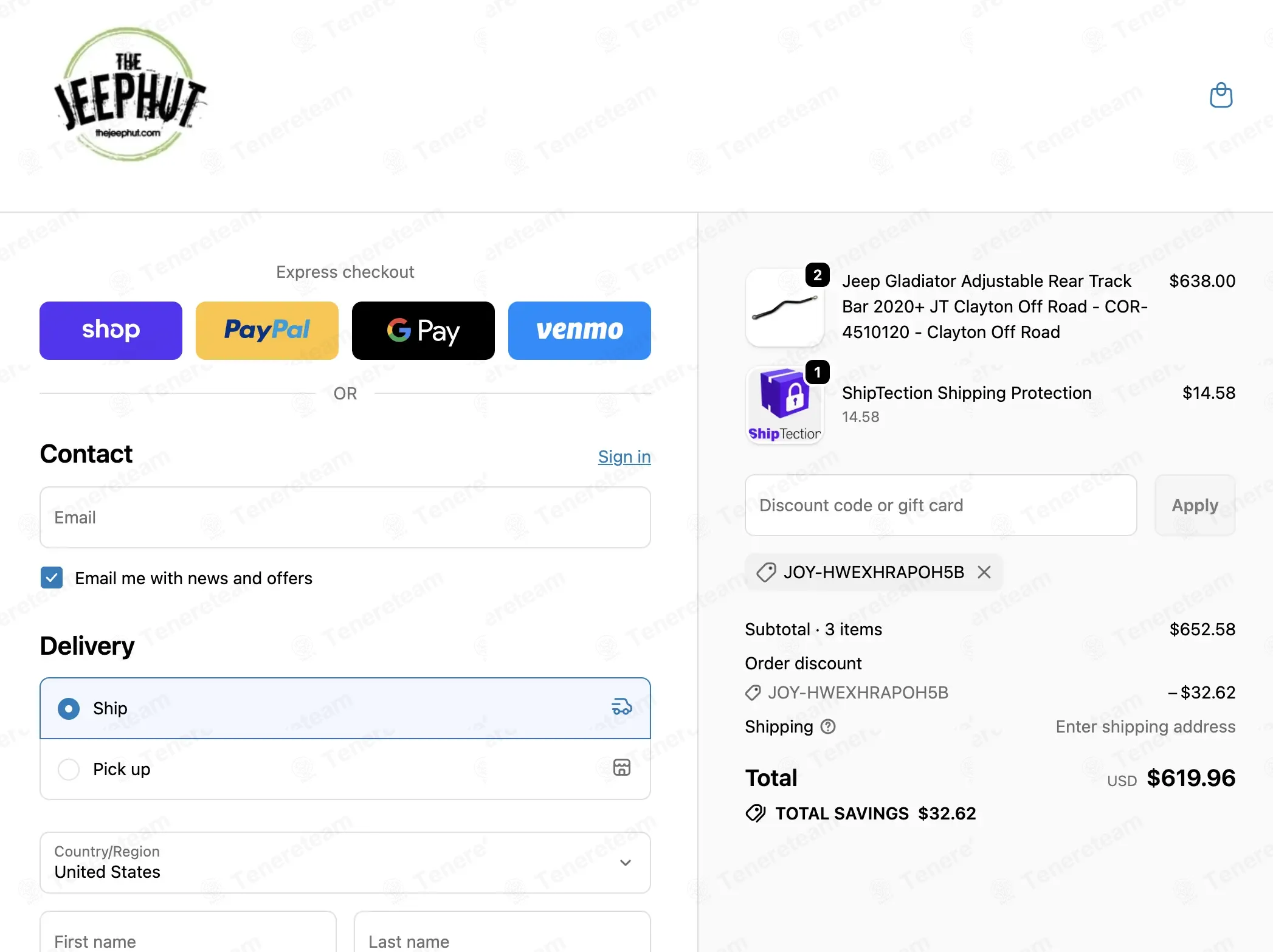 JeepHut coupon code: 5% off with JOY-HWEXHRAPOH5B. Tested and valid as 1 month ago.