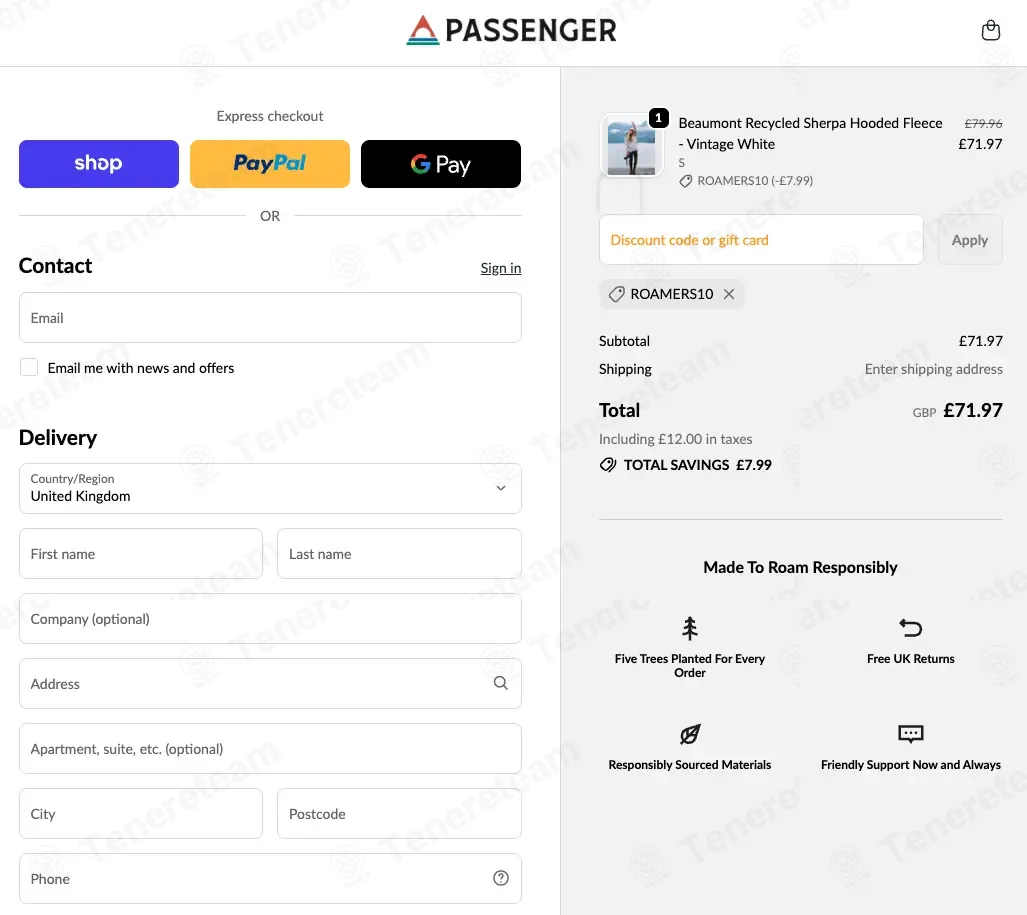 Passenger Clothing coupon code: 10% off with ROAMERS10. Tested and valid as 6 months ago.