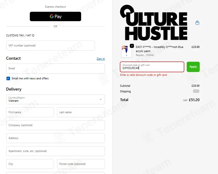 Culture Hustle coupon code: 15% off with DIPYOURCAR. Tested and valid as 1 month ago.