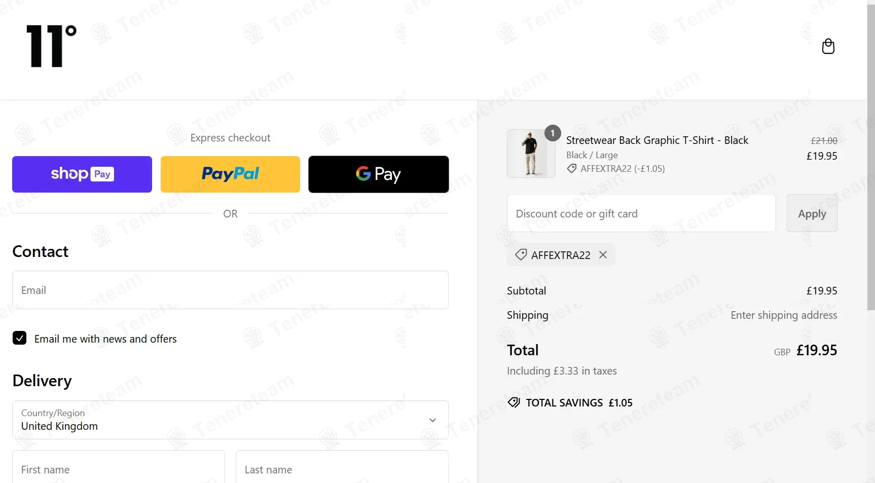 11 Degrees coupon code: 20% off with AFFEXTRA22. Tested and valid as 1 year ago.