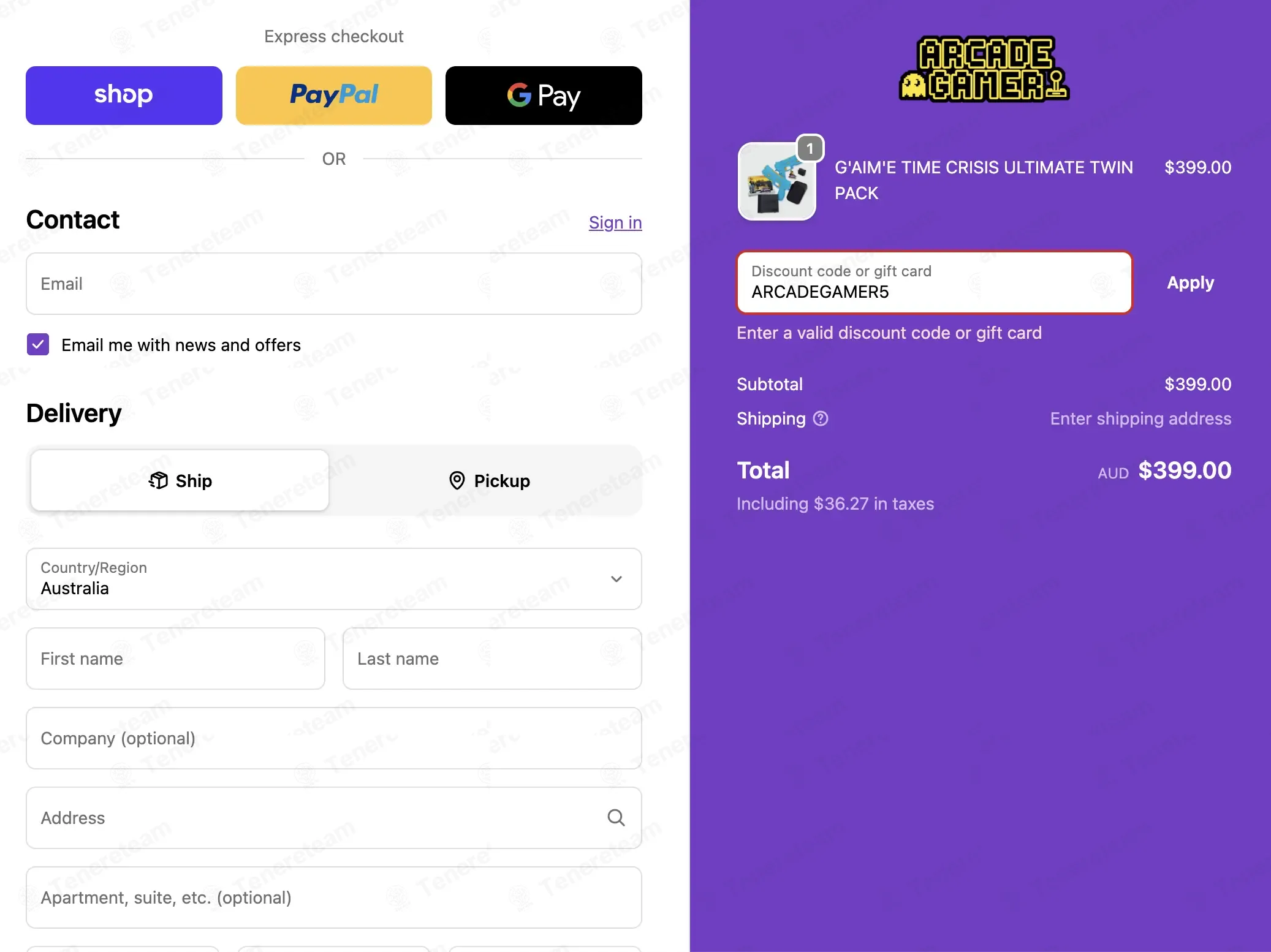 Arcade Gamer coupon code: 5% off with ARCADEGAMER5. Tested and valid as 2 months ago.