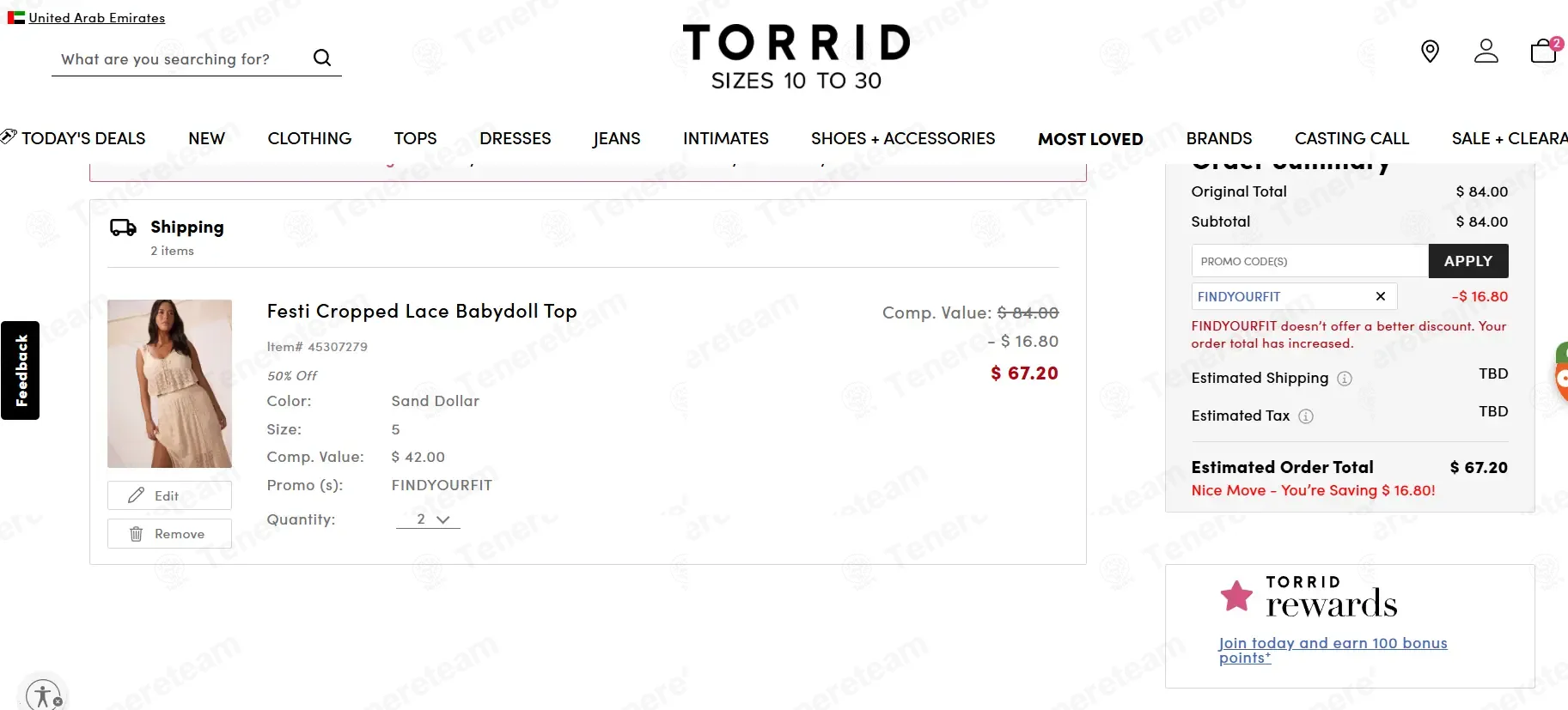 Torrid coupon code: 20% off with FINDYOURFIT. Tested and valid as 1 week ago.
