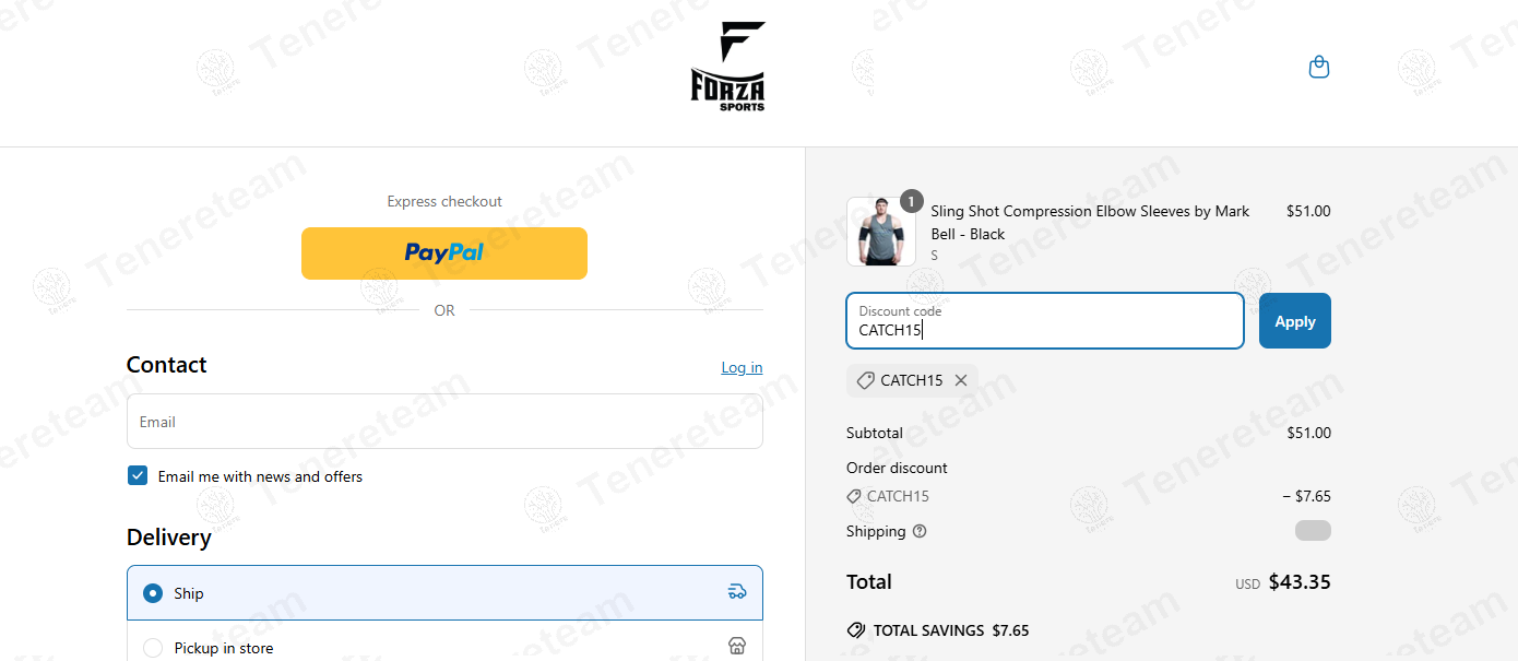 Forza Sports coupon code: 15% off with CATCH15. Tested and valid as 1 year ago.