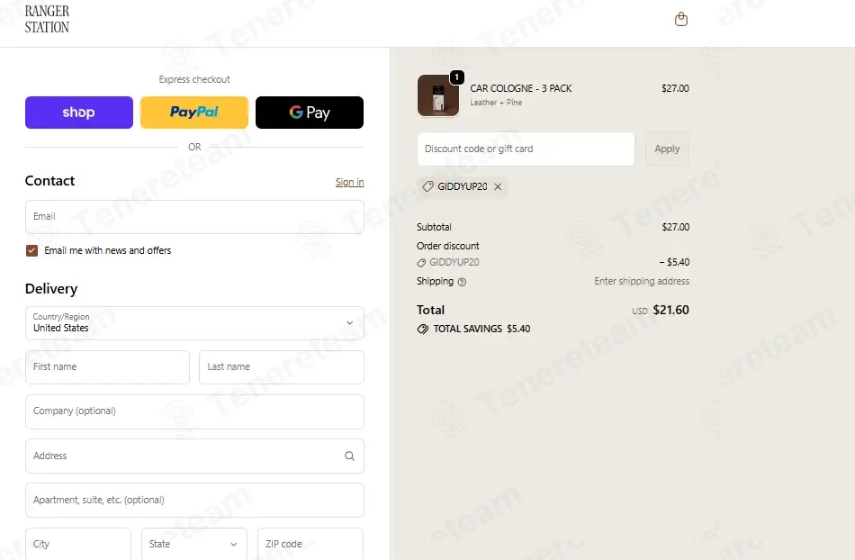 Ranger Station coupon code: 20% off with GIDDYUP20. Tested and valid as 1 week ago.
