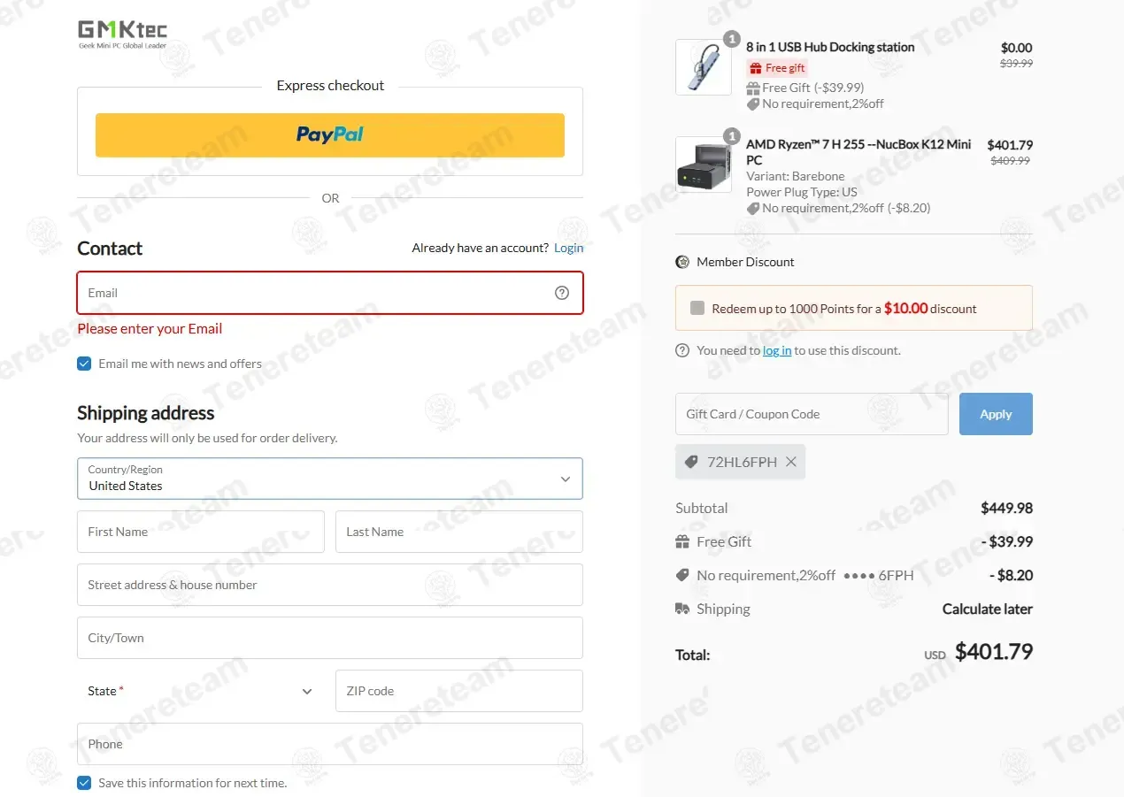 GMKtec coupon code: 2% off with 72HL6FPH. Tested and valid as 6 months ago.