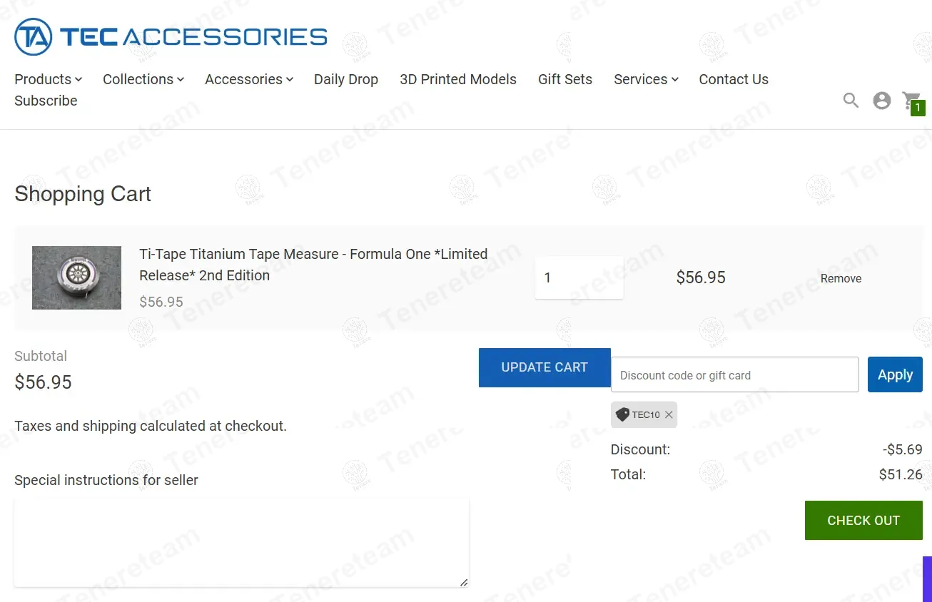 Tec Accessories apply coupon code