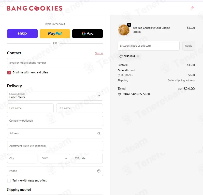 Bang Cookies coupon code: 20% off with BIGBANG. Tested and valid as 1 month ago.