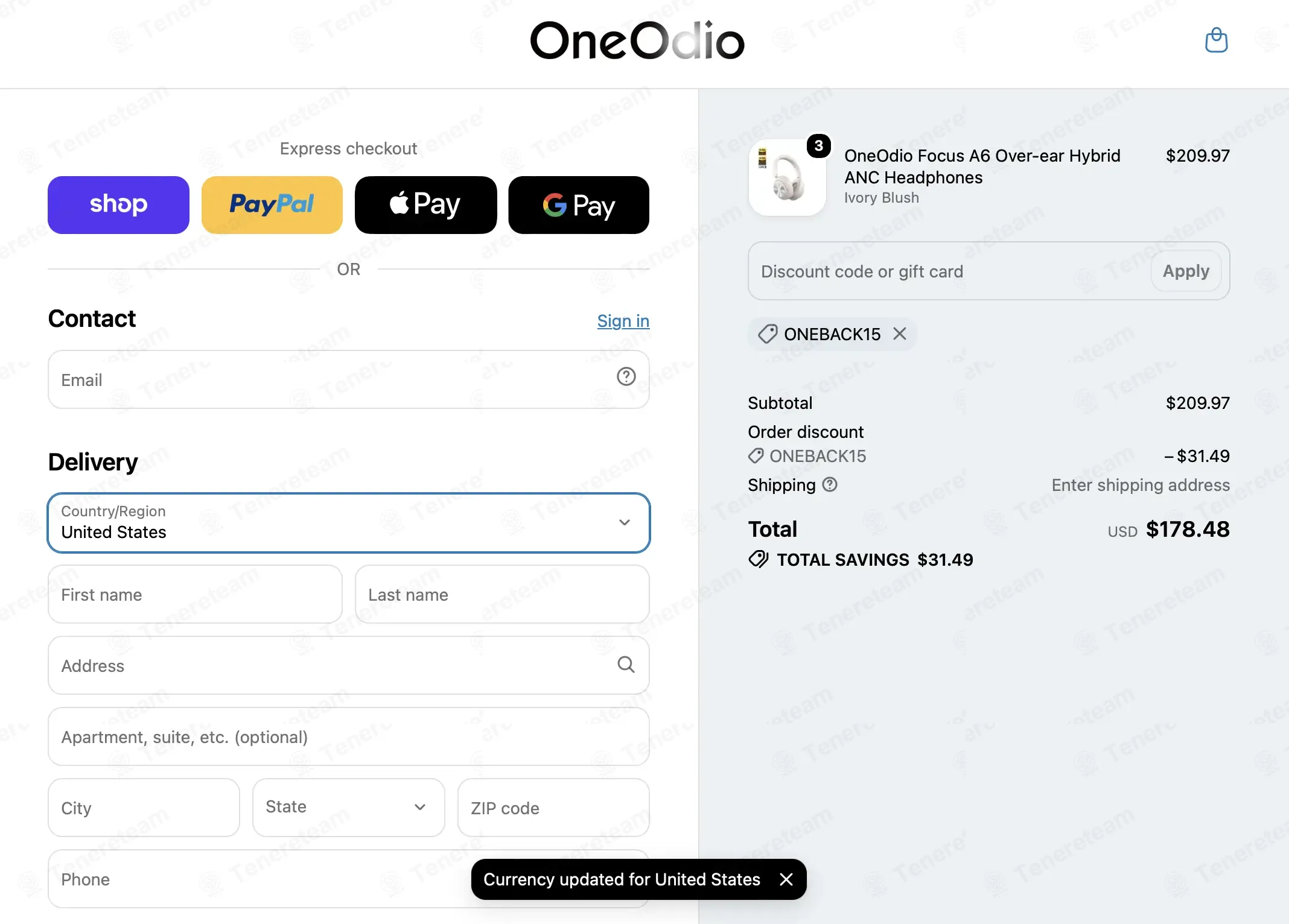 OneOdio coupon code: 15% off with oneback15. Tested and valid as 1 week ago.