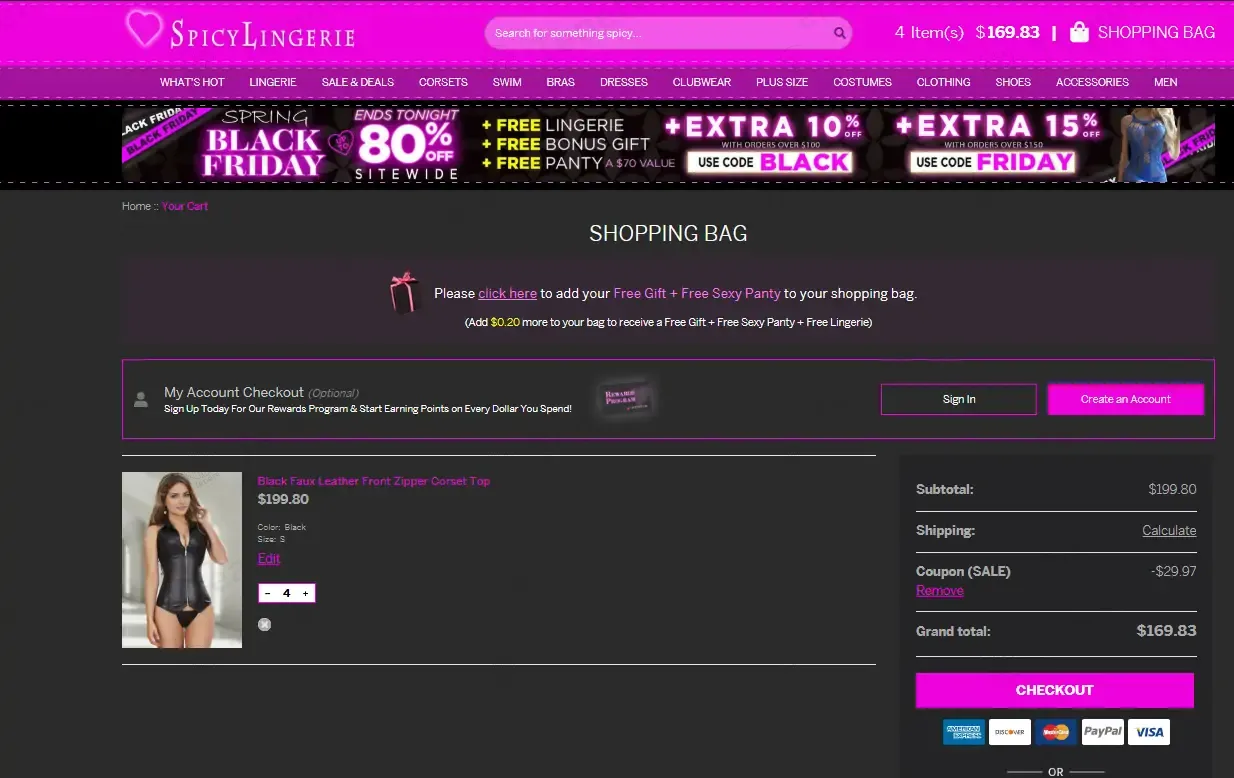 Spicy Lingerie coupon code: 15% off with SALE. Tested and valid as 1 year ago.