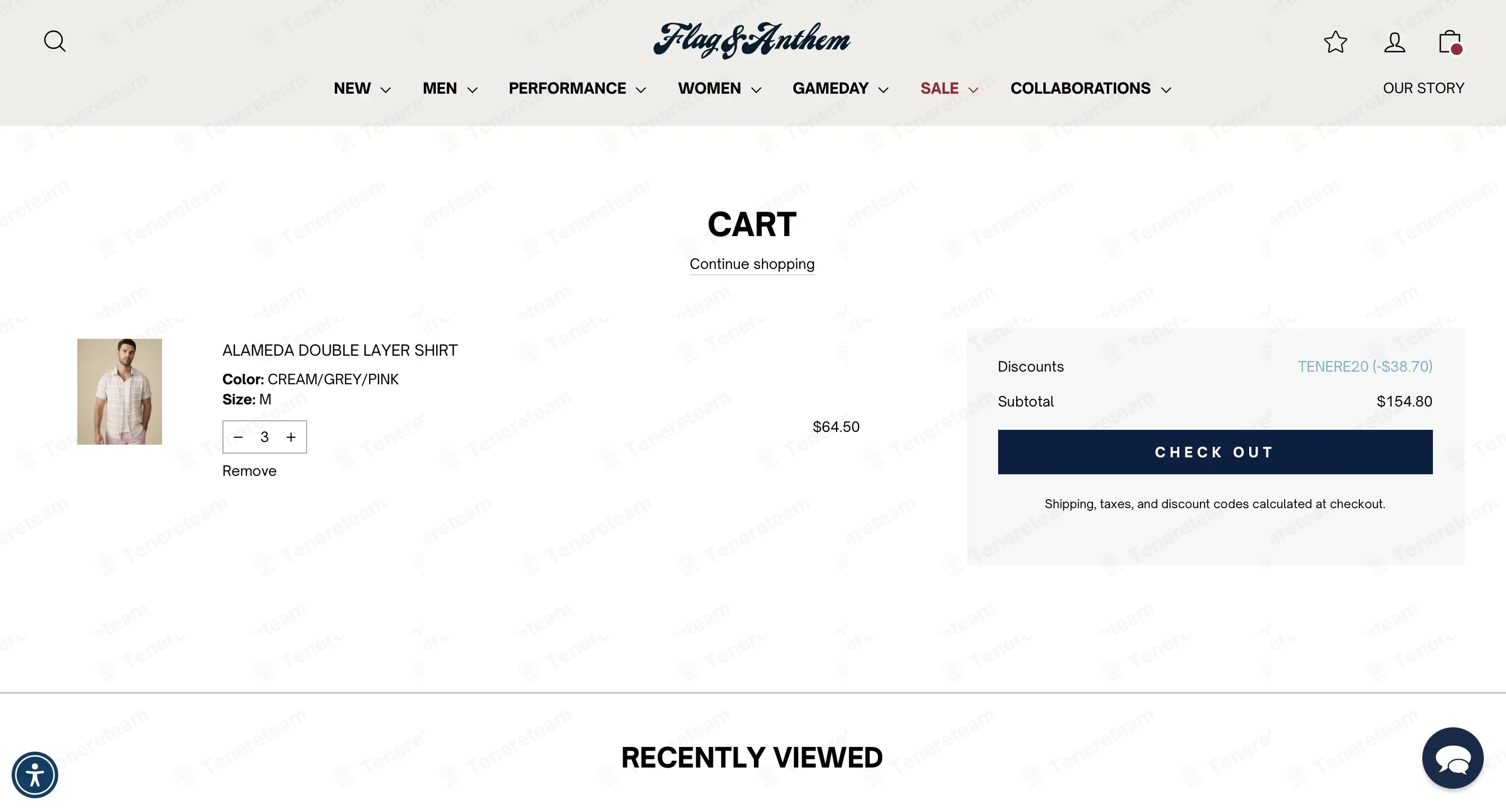 Flag & Anthem coupon code: 20% off with TENERE20. Tested and valid as 1 month ago.