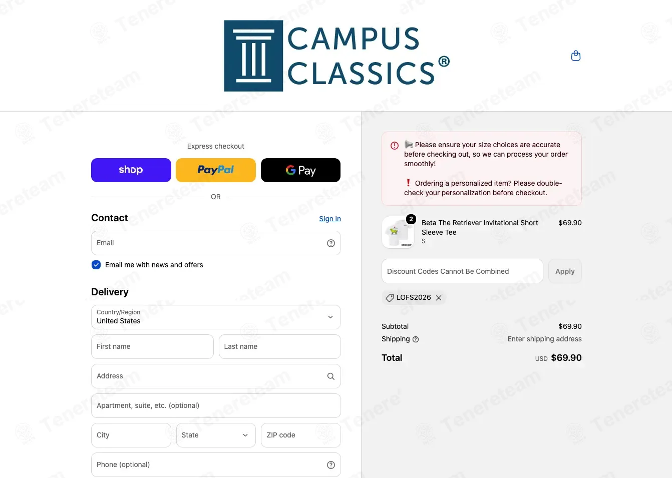 Campus-Classics.com coupon code: Sale off with LOFS2026. Tested and valid as 5 days ago.