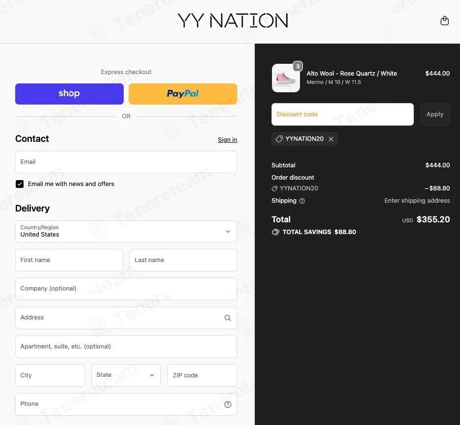 Yy Nation apply coupon code
