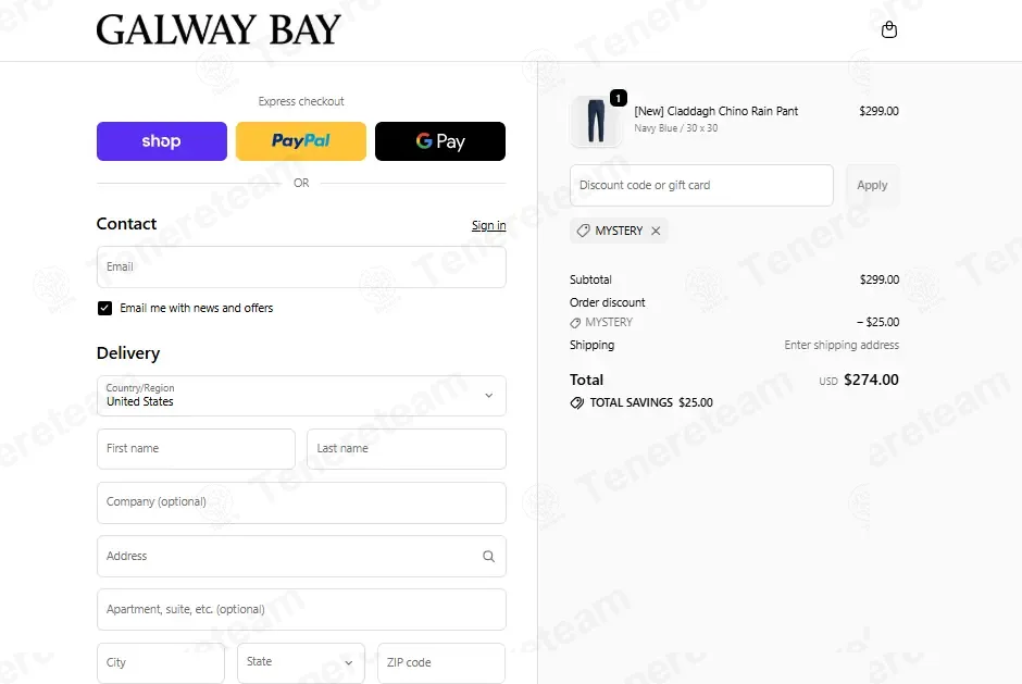 Galway Bay Golf coupon code: $25 off with MYSTERY. Tested and valid as 4 days ago.