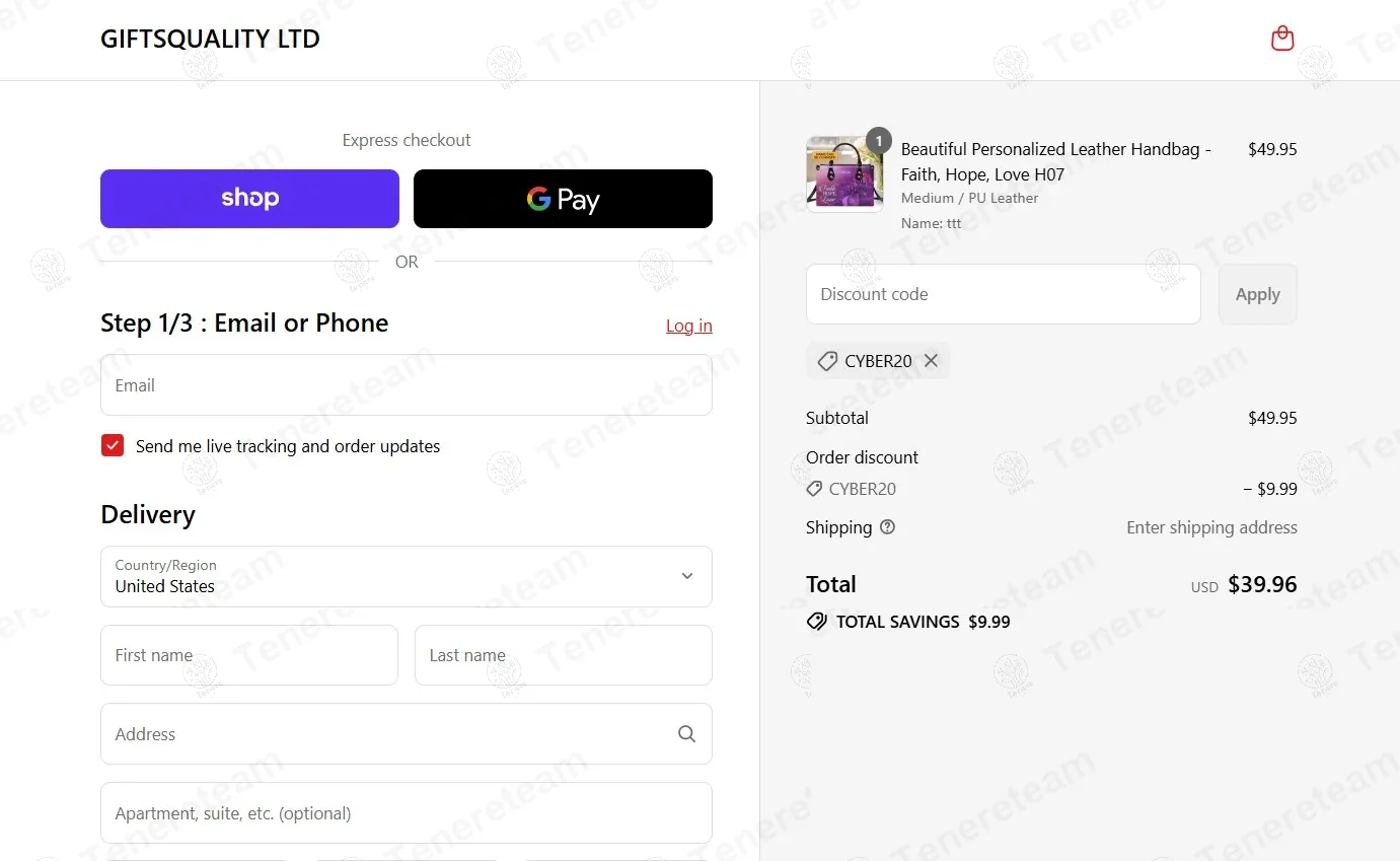 GIFTSQUALITY LTD coupon code: 20% off with CYBER20. Tested and valid as 9 months ago.