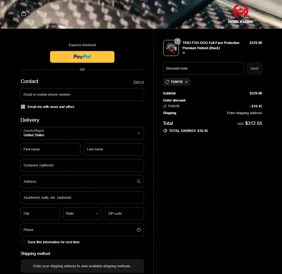 Nobleman Tech coupon code: 5% off with TONYB. Tested and valid as 1 month ago.