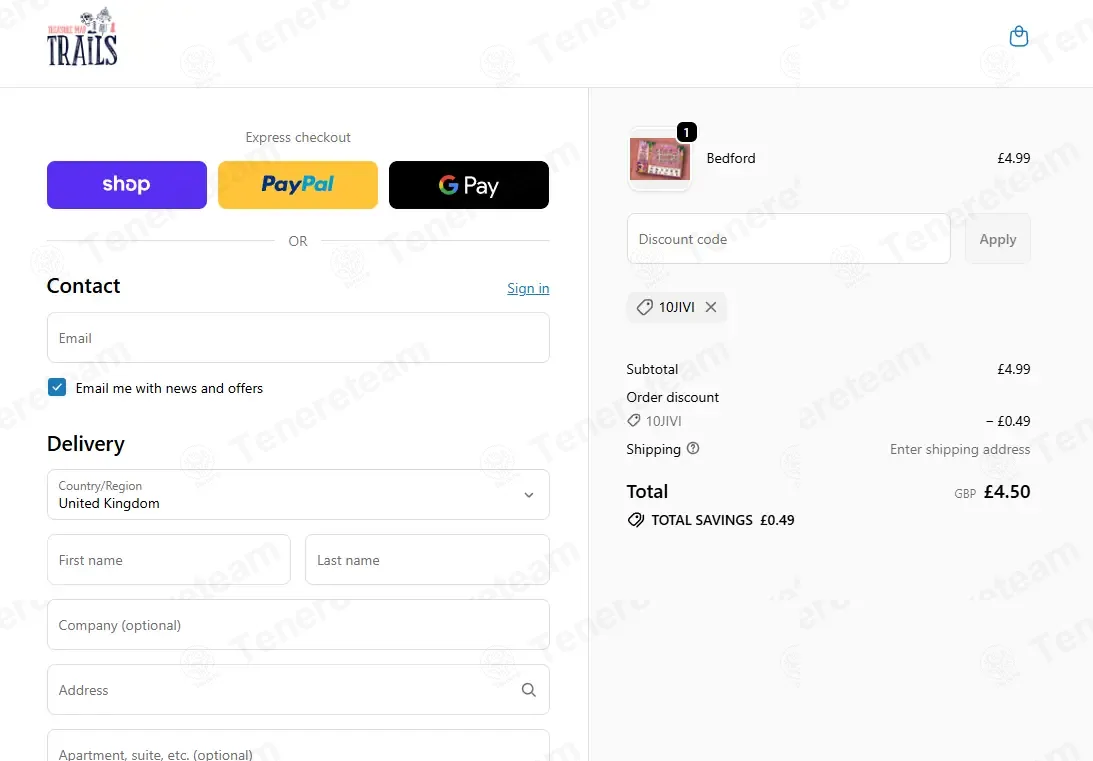 Treasure Map Trails coupon code: 10% off with 10JIVI. Tested and valid as 1 month ago.