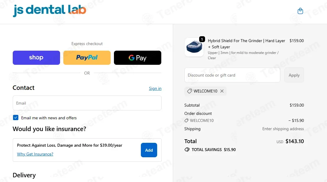 JS Dental Lab coupon code: 10% off with WELCOME10. Tested and valid as 2 weeks ago.