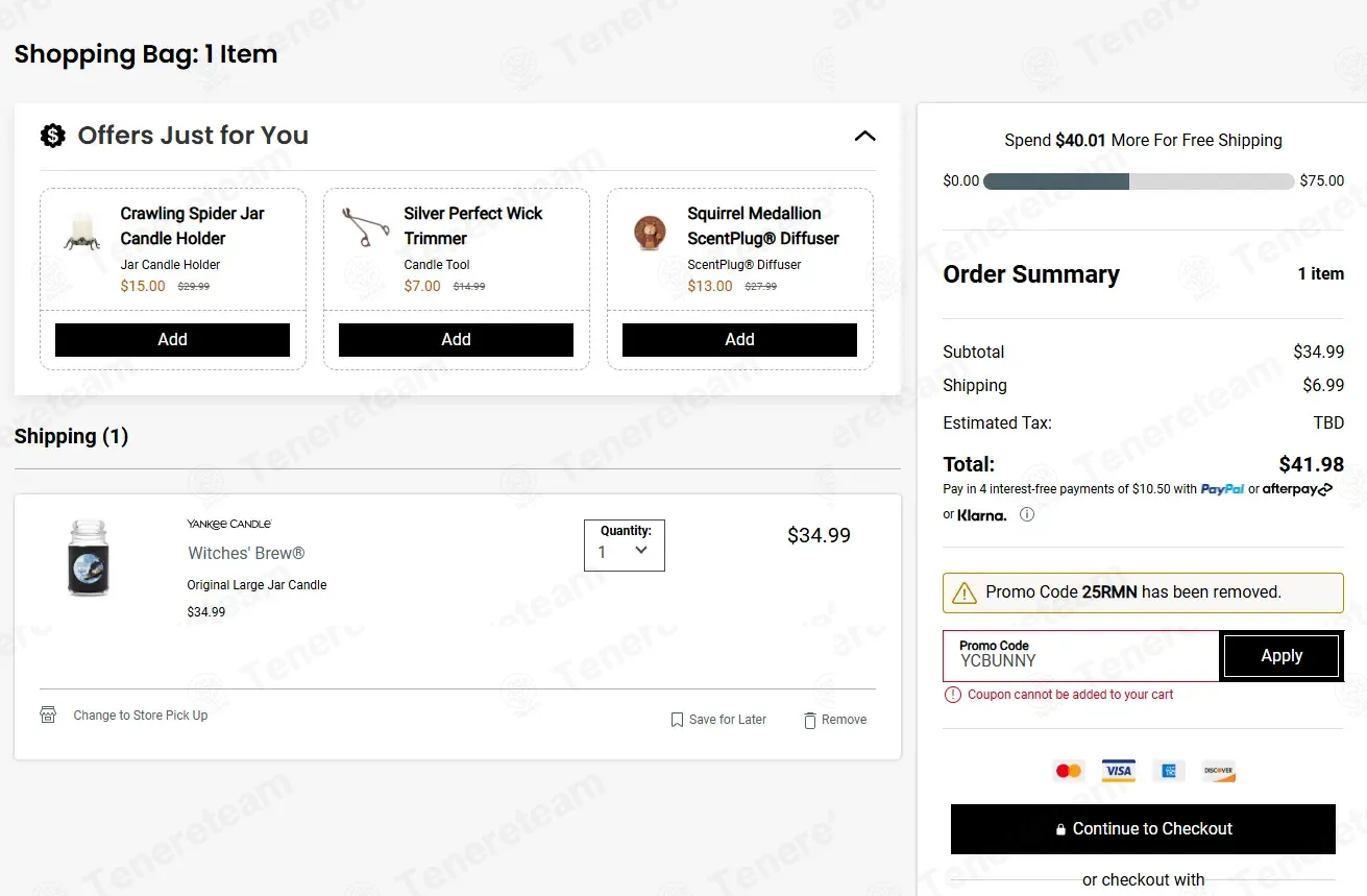 Yankee Candle coupon code: $10 off with YCBUNNY. Tested and valid as 2 weeks ago.