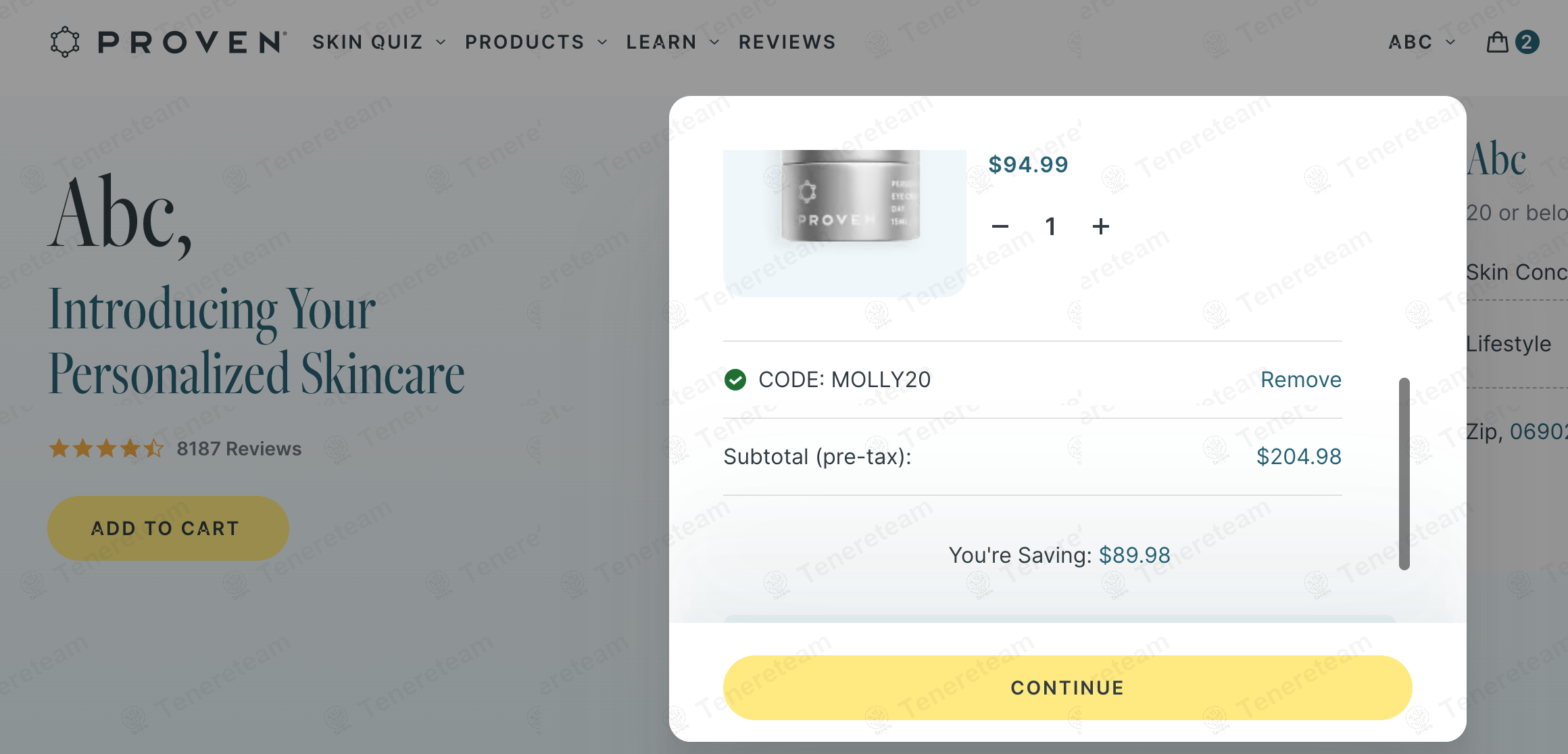 Proven Skincare apply coupon code