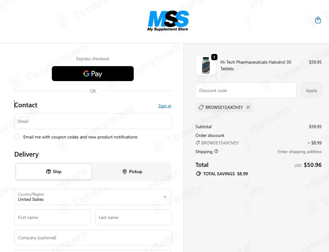 My Supplement Store coupon code: 15% off with BROWSE15AXOVEY. Tested and valid as 1 month ago.