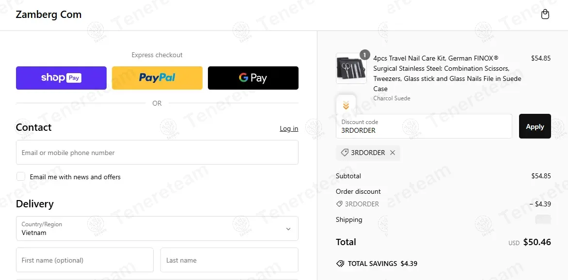 Zamberg coupon code: 8% off with 3RDORDER. Tested and valid as 1 year ago.