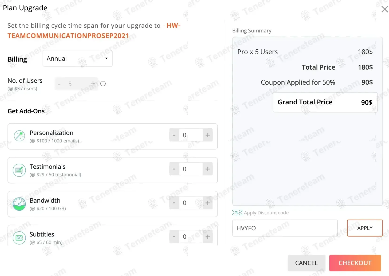 Hippo Video coupon code: 50% off with HVYFO50. Tested and valid as 4 months ago.