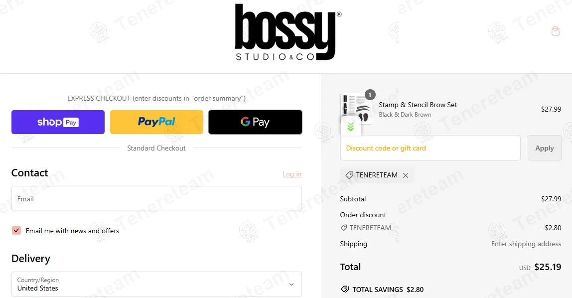 Brows by Bossy coupon code re-checked and confirmed working at checkout