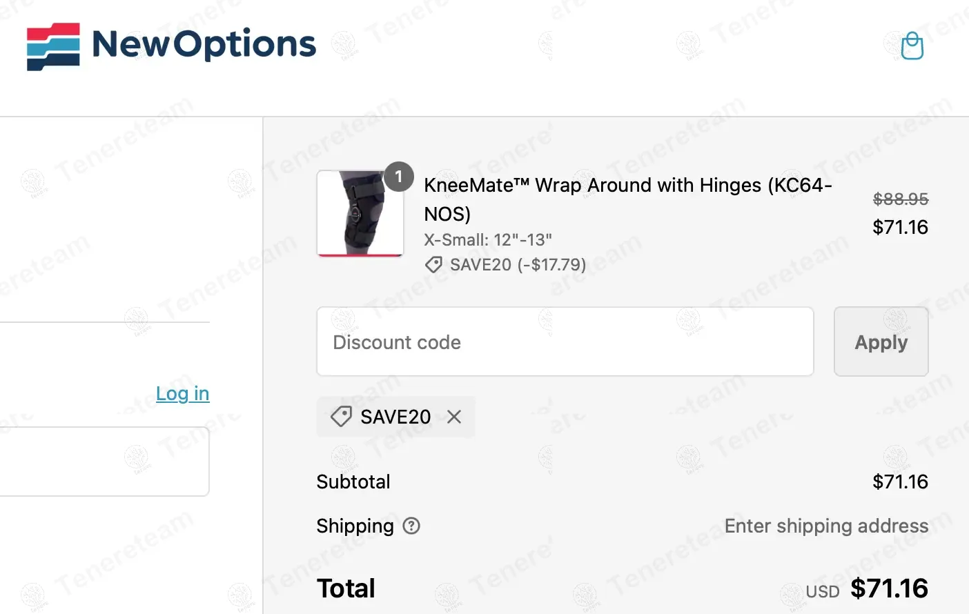 New Options Sports coupon code: 20% off with SAVE20. Tested and valid as 1 year ago.