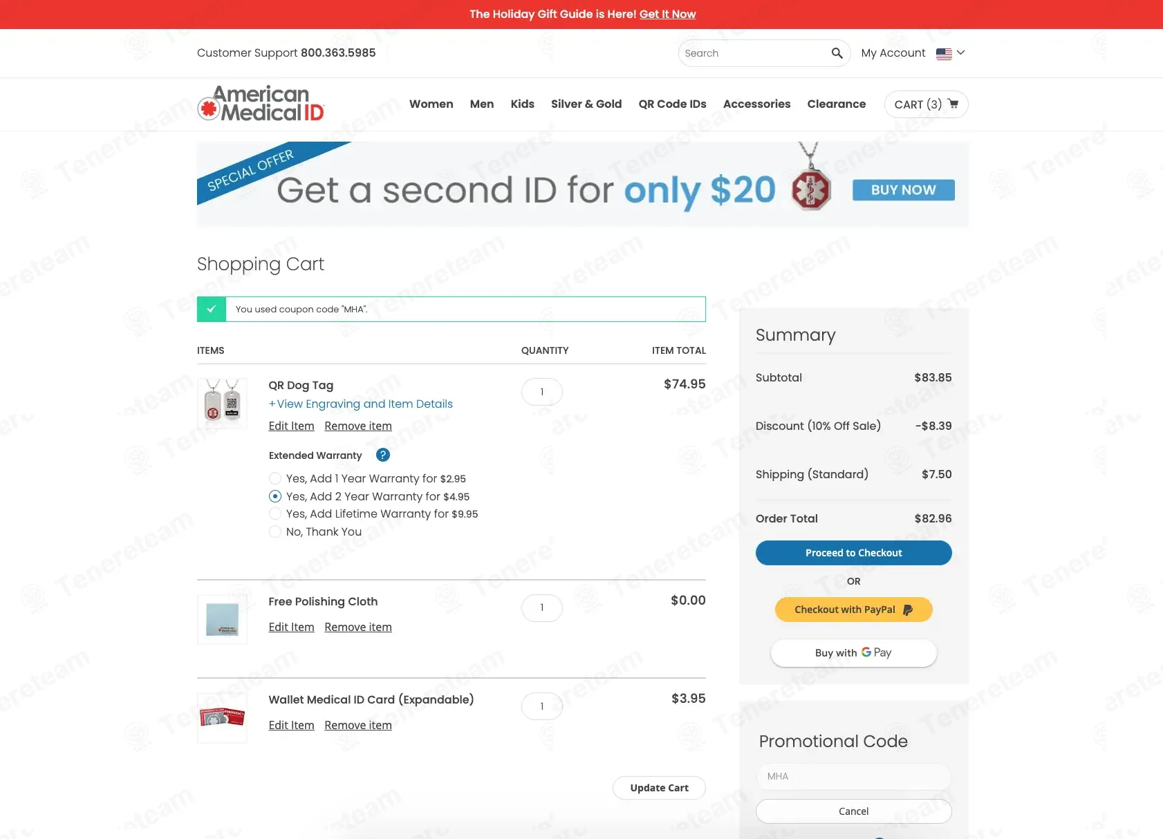 American Medical Id coupon code: 10% off with MHA. Tested and valid as 9 months ago.