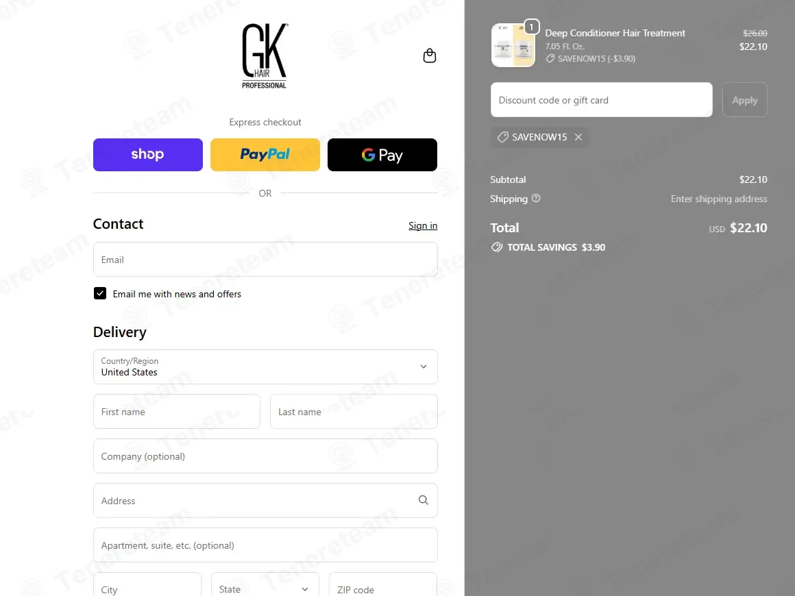 GKhair coupon code: 15% off with SAVENOW15. Tested and valid as 1 month ago.