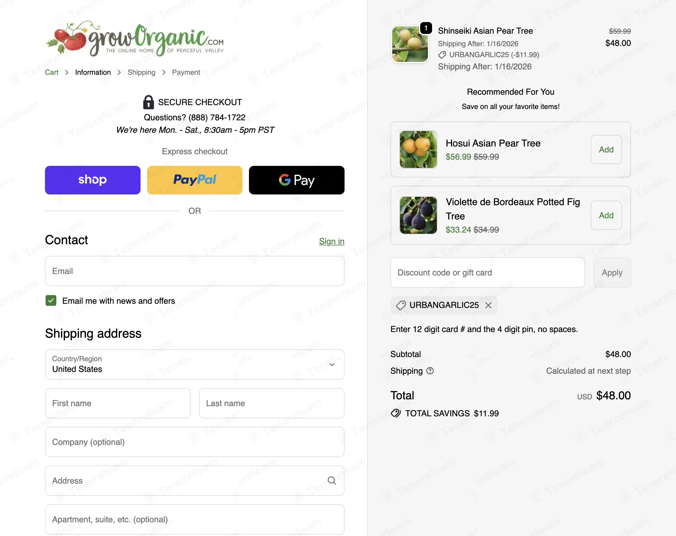 Peaceful Valley Farm Supply coupon code: 25% off with URBANGARLIC25. Tested and valid as 10 months ago.