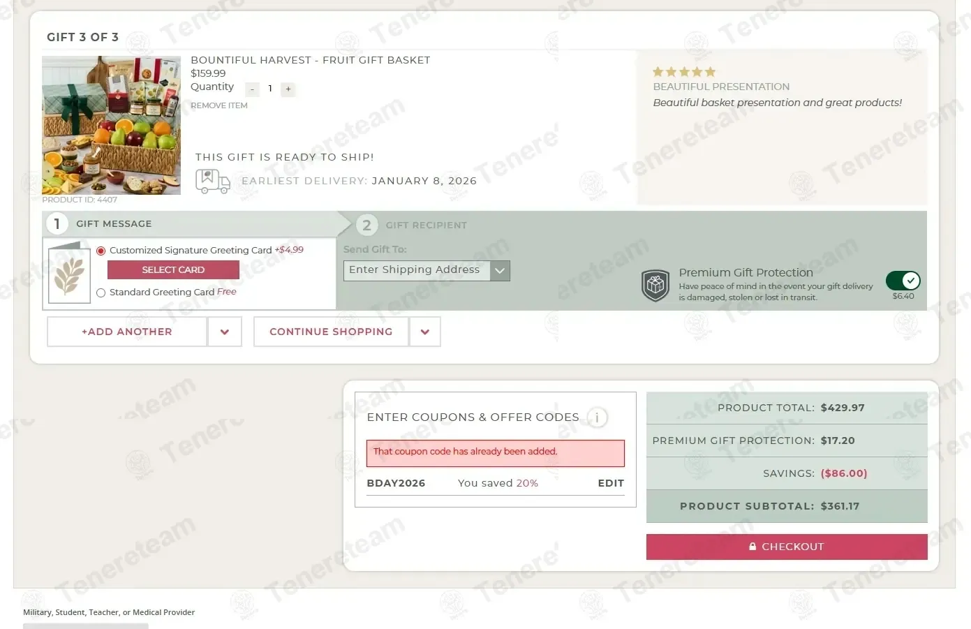 Gourmet Gift Baskets coupon code: 20% off with BL2025. Tested and valid as 1 month ago.
