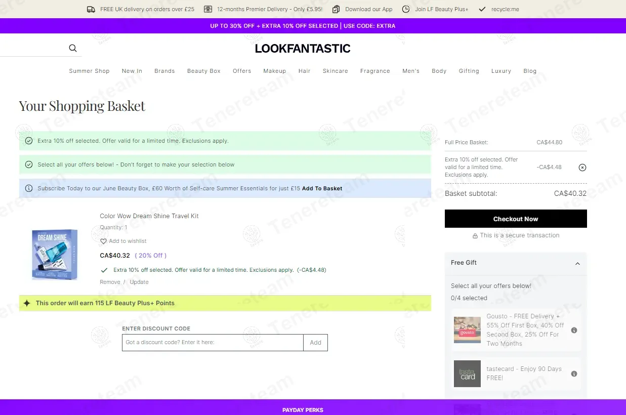 Lookfantastic PL coupon code: 10% off with Extra. Tested and valid as 11 months ago.
