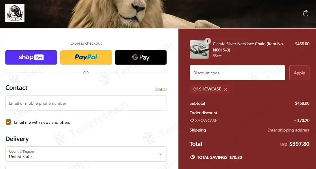 Tartaria Jewelry coupon code: 25% off with SHOWCASE. Tested and valid as 1 year ago.