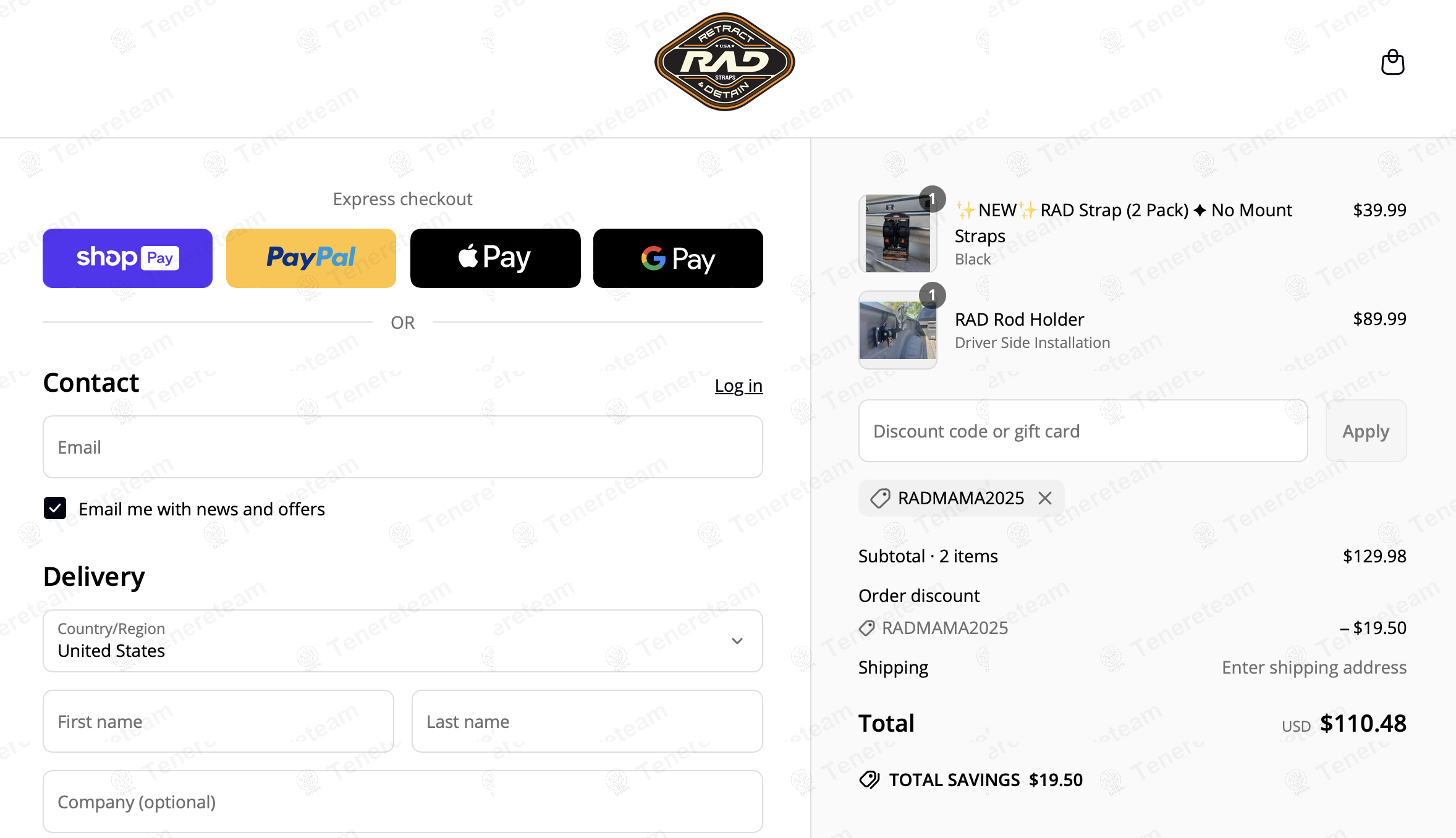 RAD Truck Straps coupon code: 15% off with RADMAMA2025. Tested and valid as 1 year ago.