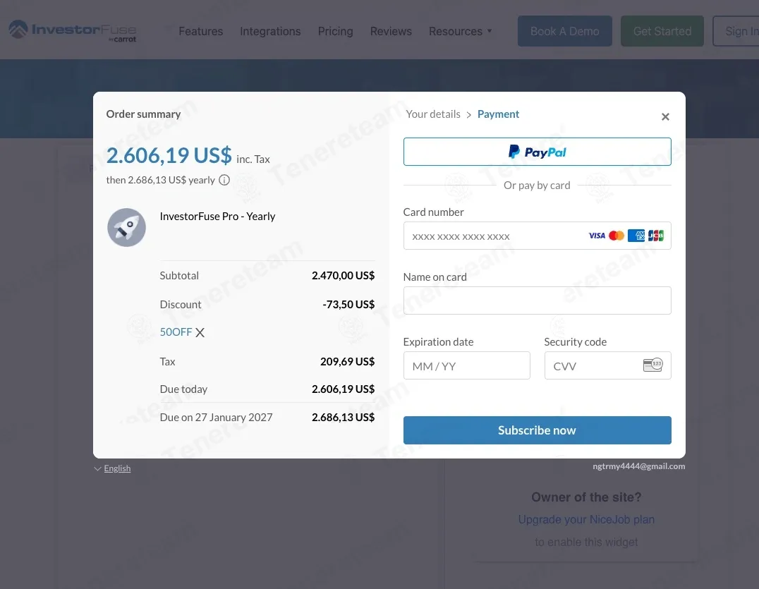 Investorfuse coupon code: 3% off with 50off. Tested and valid as 2 months ago.