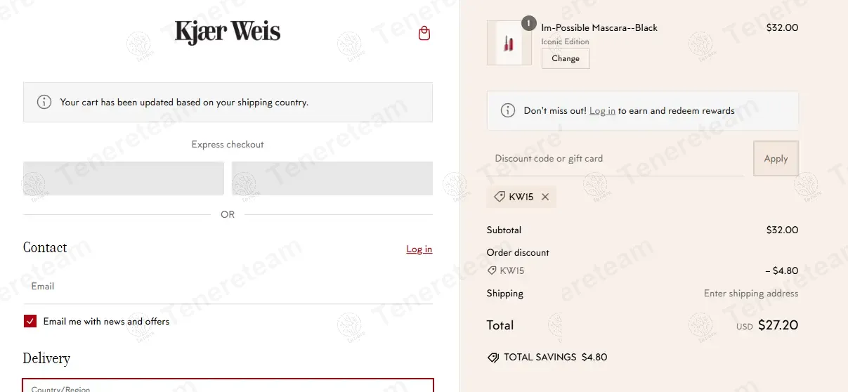 Kjaer Weis coupon code: 15% off with KW15. Tested and valid as 1 year ago.