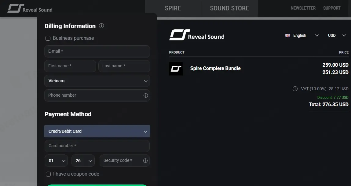 Reveal Sound coupon code: 3% off with satyatunes10. Tested and valid as 2 months ago.