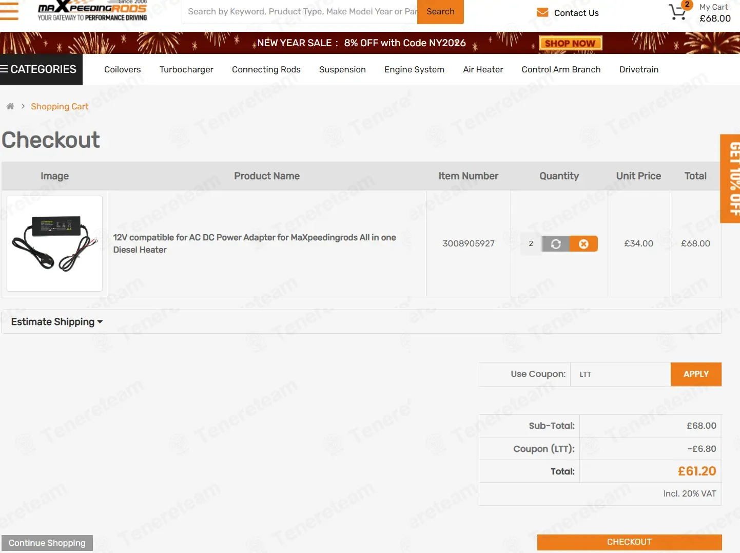 MaXpeedingRods UK coupon code: 10% off with LTT. Tested and valid as 5 days ago.