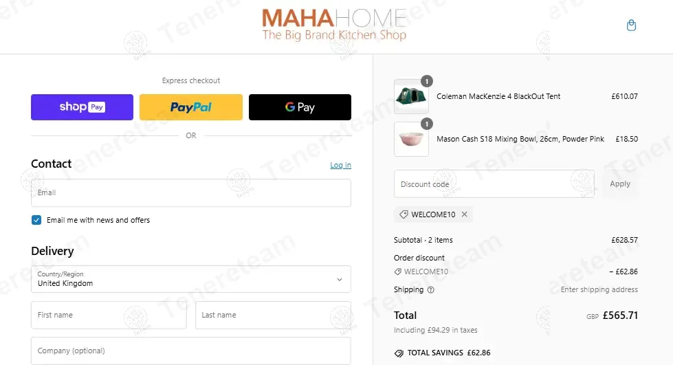 Maha Home coupon code: 10% off with WELCOME10. Tested and valid as 1 year ago.