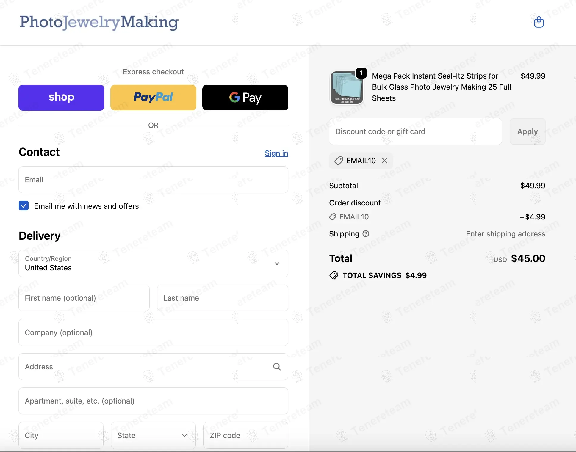Photo Jewelry Making coupon code: 10% off with EMAIL10. Tested and valid as 8 months ago.