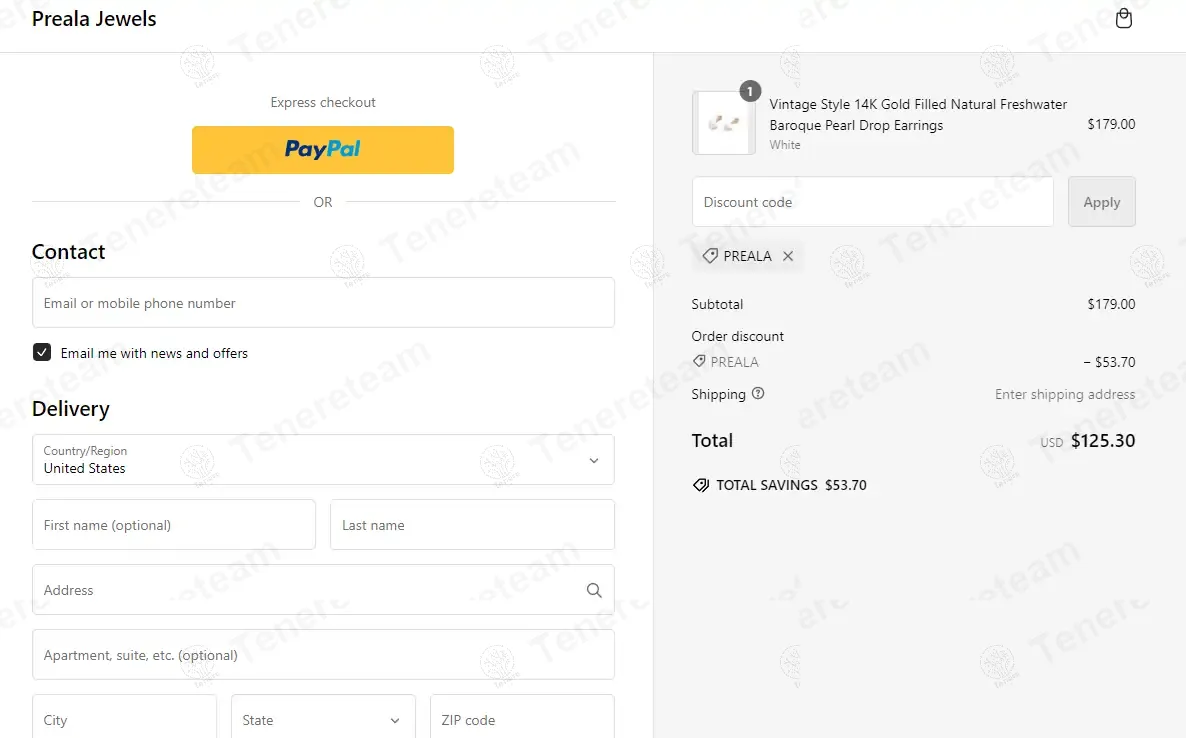 Preala Jewels coupon code: 30% off with PREALA. Tested and valid as 1 year ago.