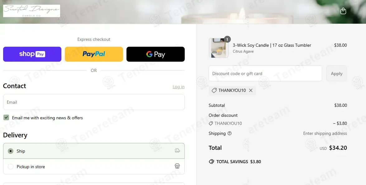 Scented Designs coupon code: 10% off with THANKYOU10. Tested and valid as 1 year ago.