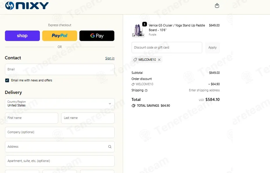 NIXY Sports coupon code: 10% off with WELCOME10. Tested and valid as 1 month ago.