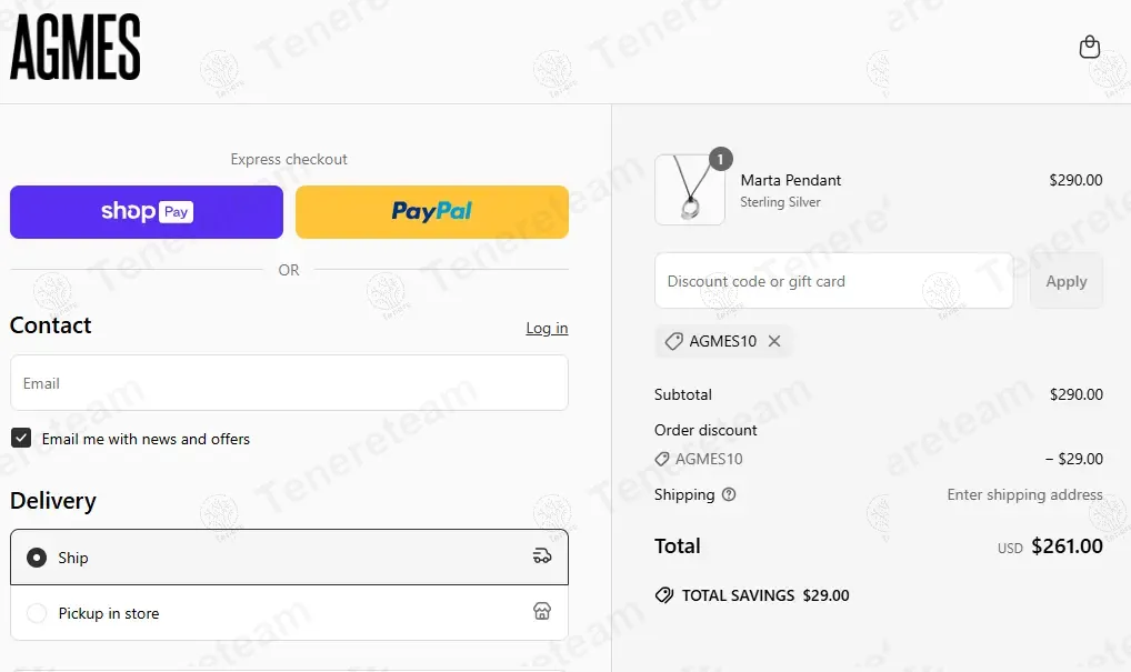 Agmes coupon code: 10% off with AGMES10. Tested and valid as 1 year ago.