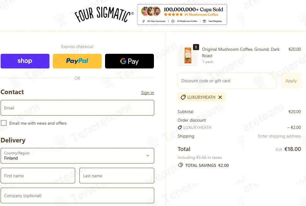 Four Sigmatic International coupon code: 10% off with LUXURYHEATH. Tested and valid as 7 months ago.
