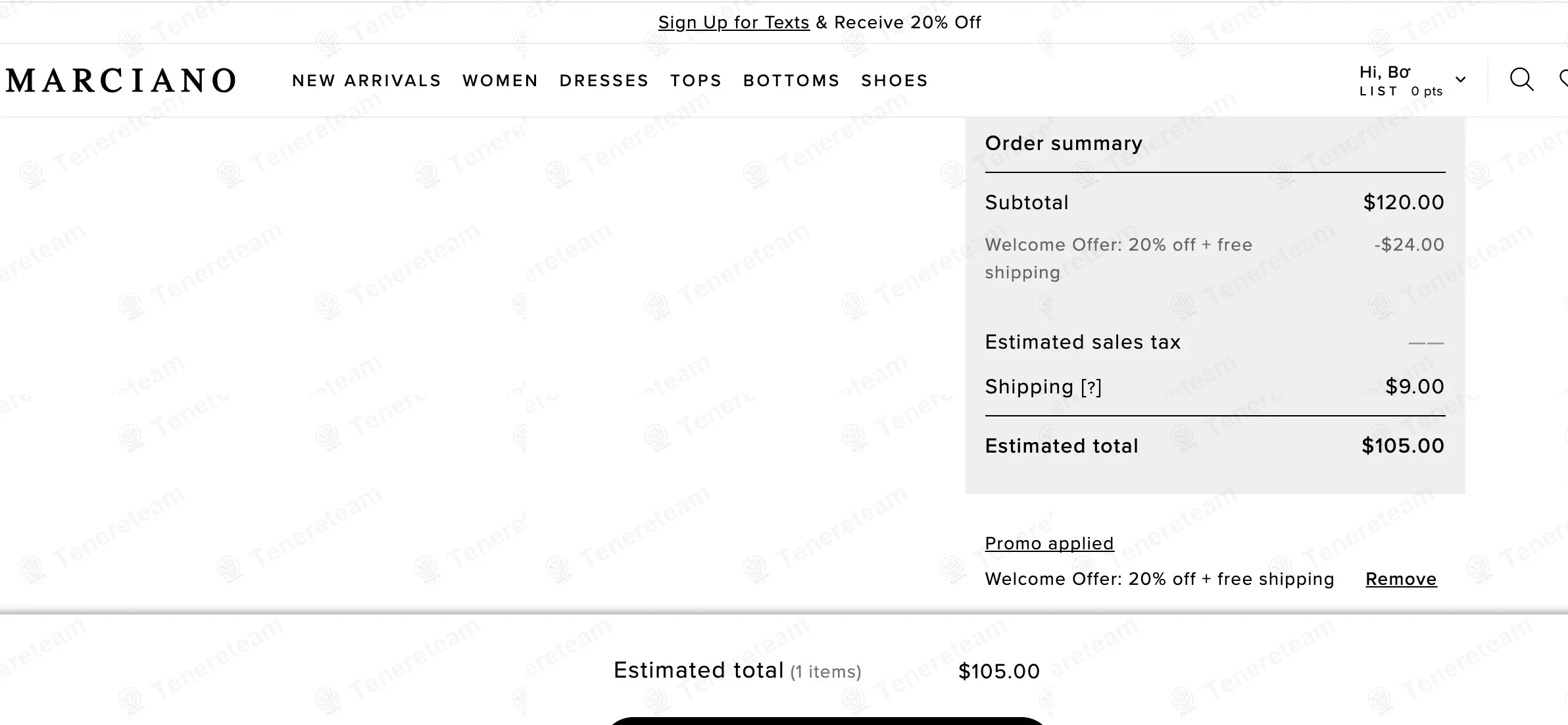 Marciano coupon code: 20% off with GUESSLISTM. Tested and valid as 1 year ago.
