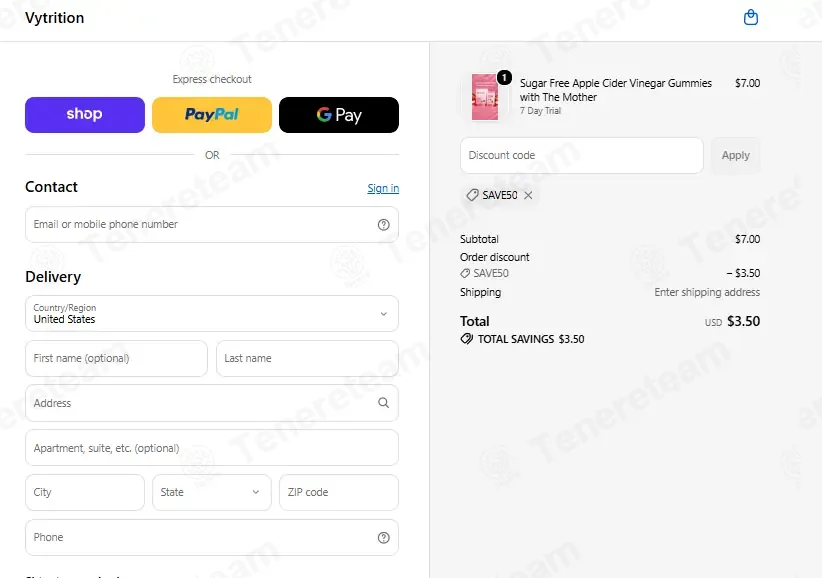 Vytrition apply coupon code