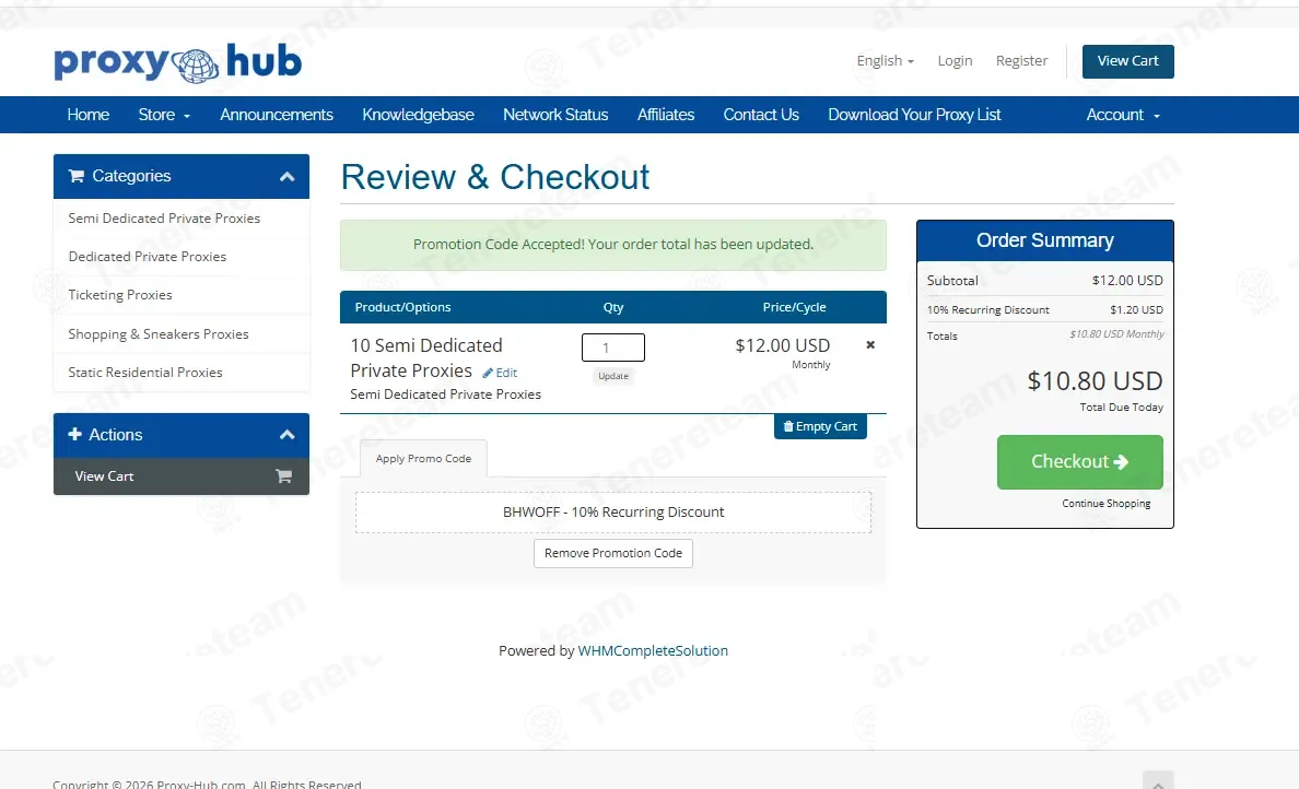 Proxy-Hub coupon code: 10% off with BHWOFF. Tested and valid as 4 weeks ago.