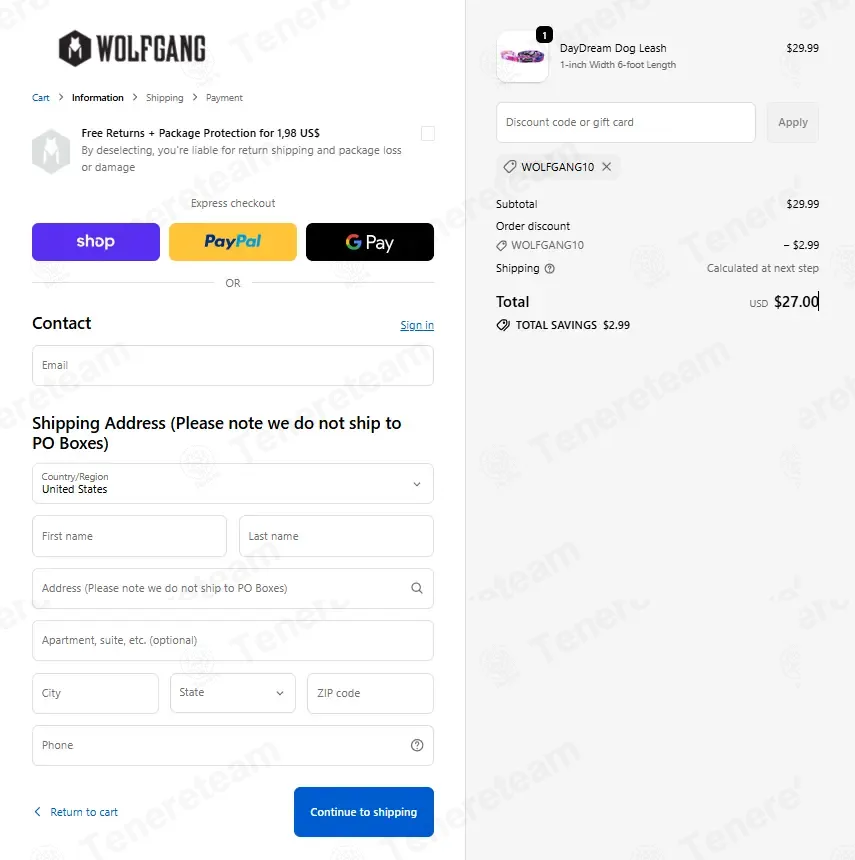 Wolfgang Man & Beast coupon code: 10% off with WOLFGANG10. Tested and valid as 1 month ago.